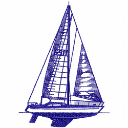 Boats Embroidery Design 7 Boats Embroidery Design 7